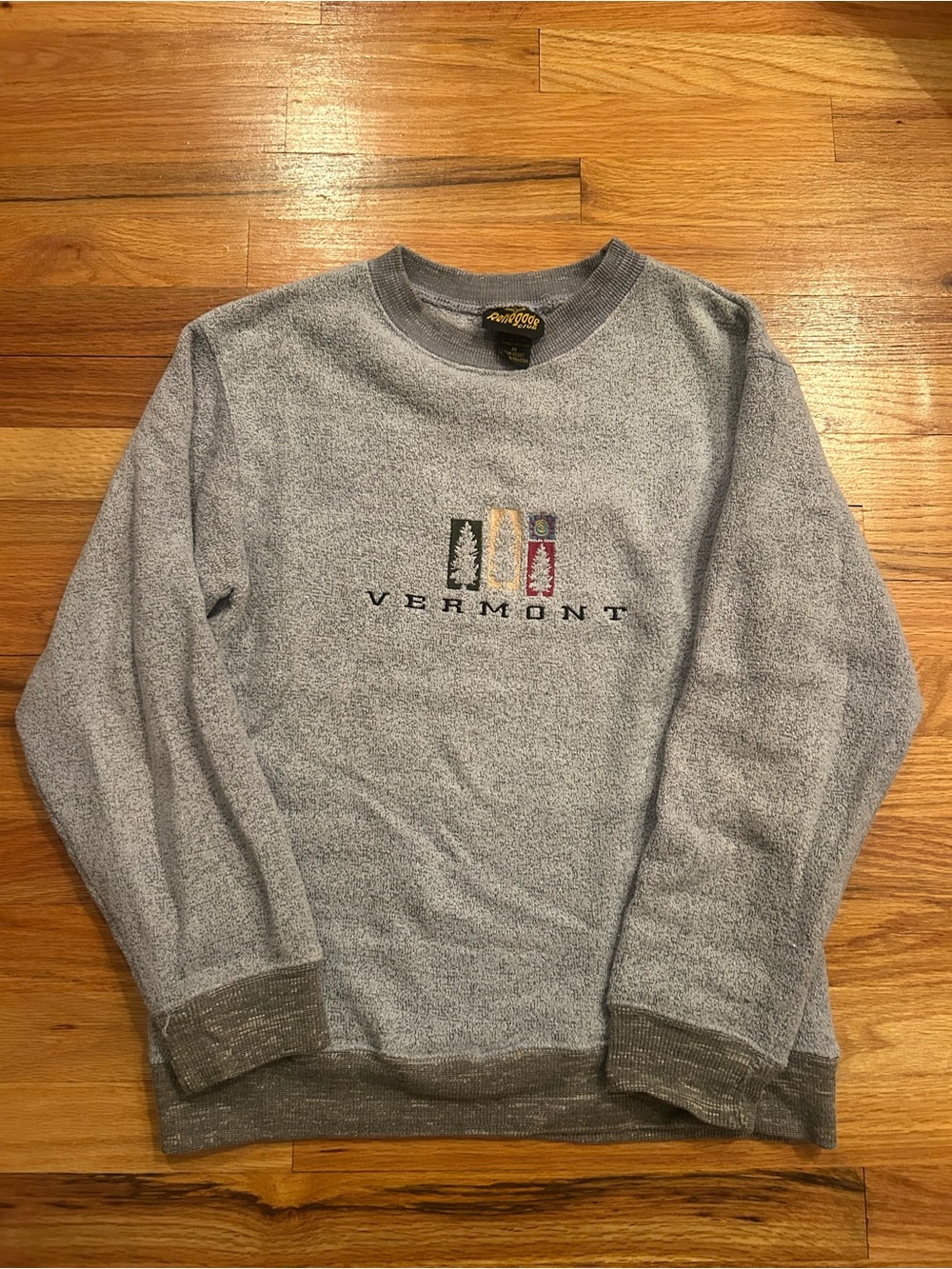 Vermont Embroidered Crewneck Sweater - Gray